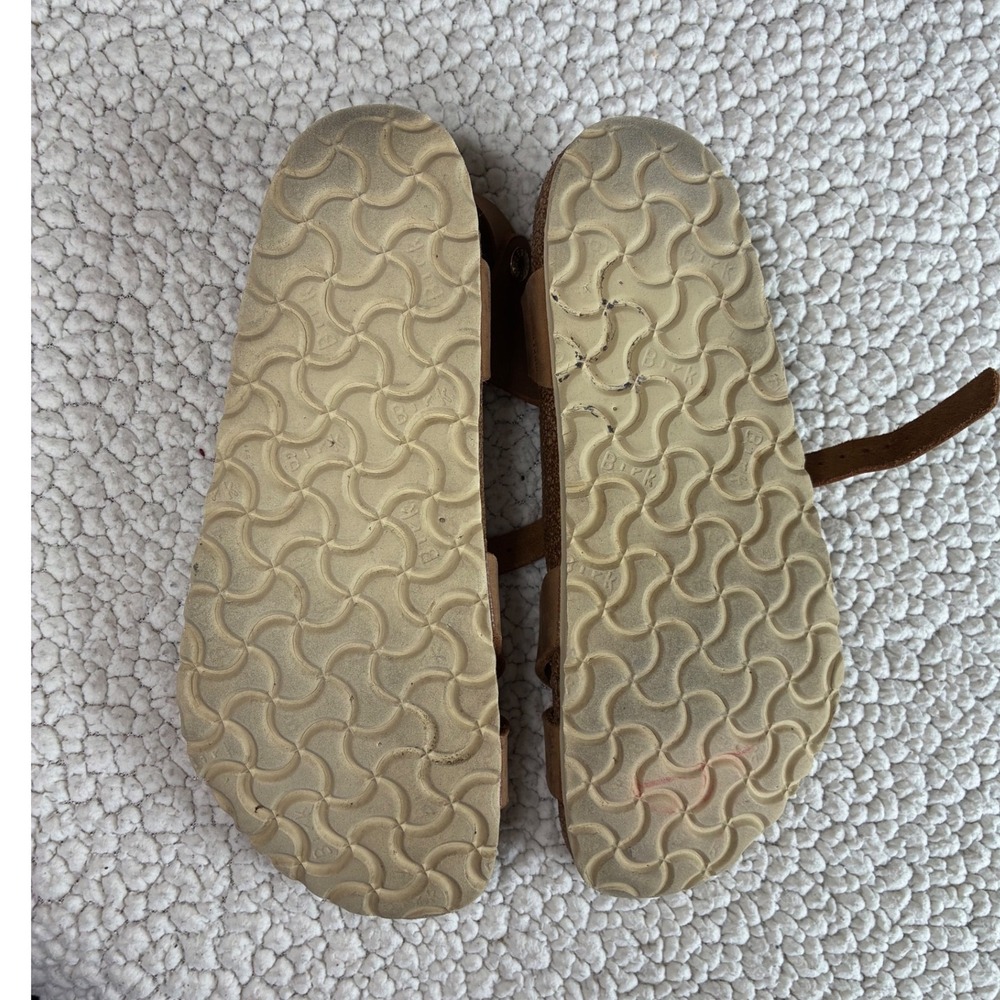 Birkenstock Salina Tobacco Brown Oiled Leather Ankle Strap Sandals 39 L8 M6 - Picture 11 of 12